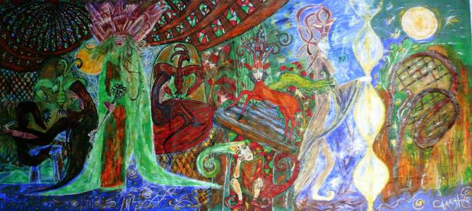 Equinoxe. Queen is leaving  her Land 2011. 60 x 137 cm